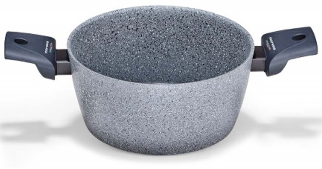 Nồi nấu tráng phủ 3 lớp chống dính Moneta Greystone 24cm