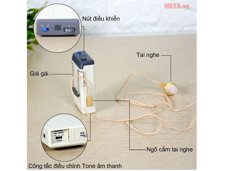 Máy trợ thính dây đeo Rionet HA-20Dx