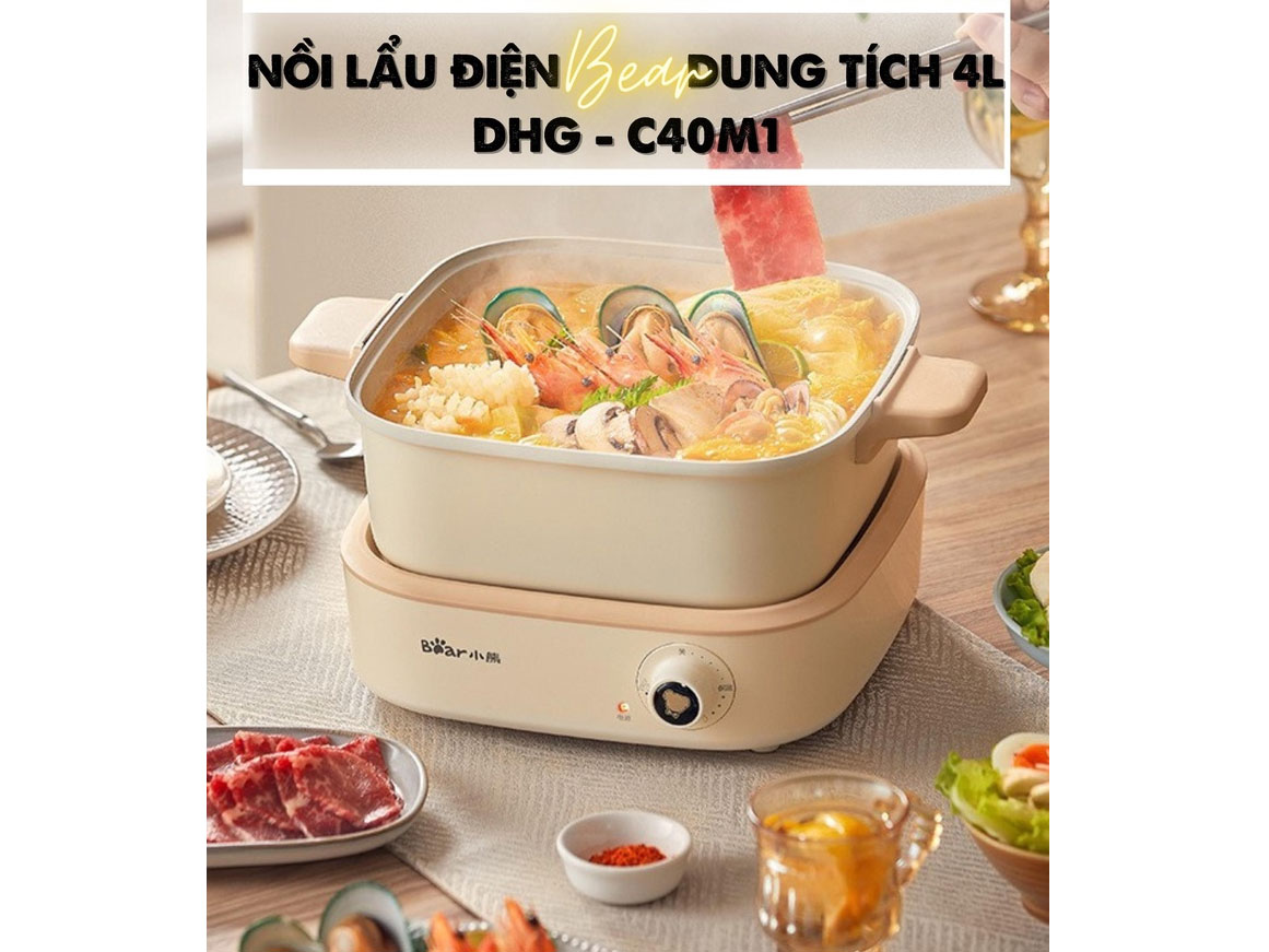 Nồi lẩu điện Bear DHG-C40M1 - 4 lít