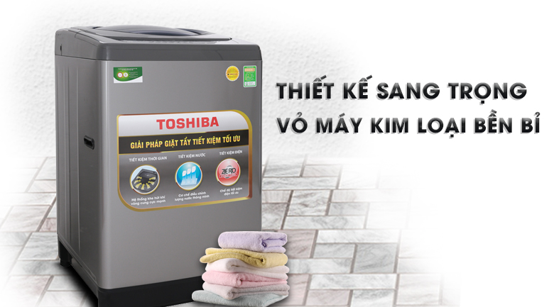 Máy giặt Toshiba AW-H1000GV có thiết kế nhỏ gọn, hiện đại