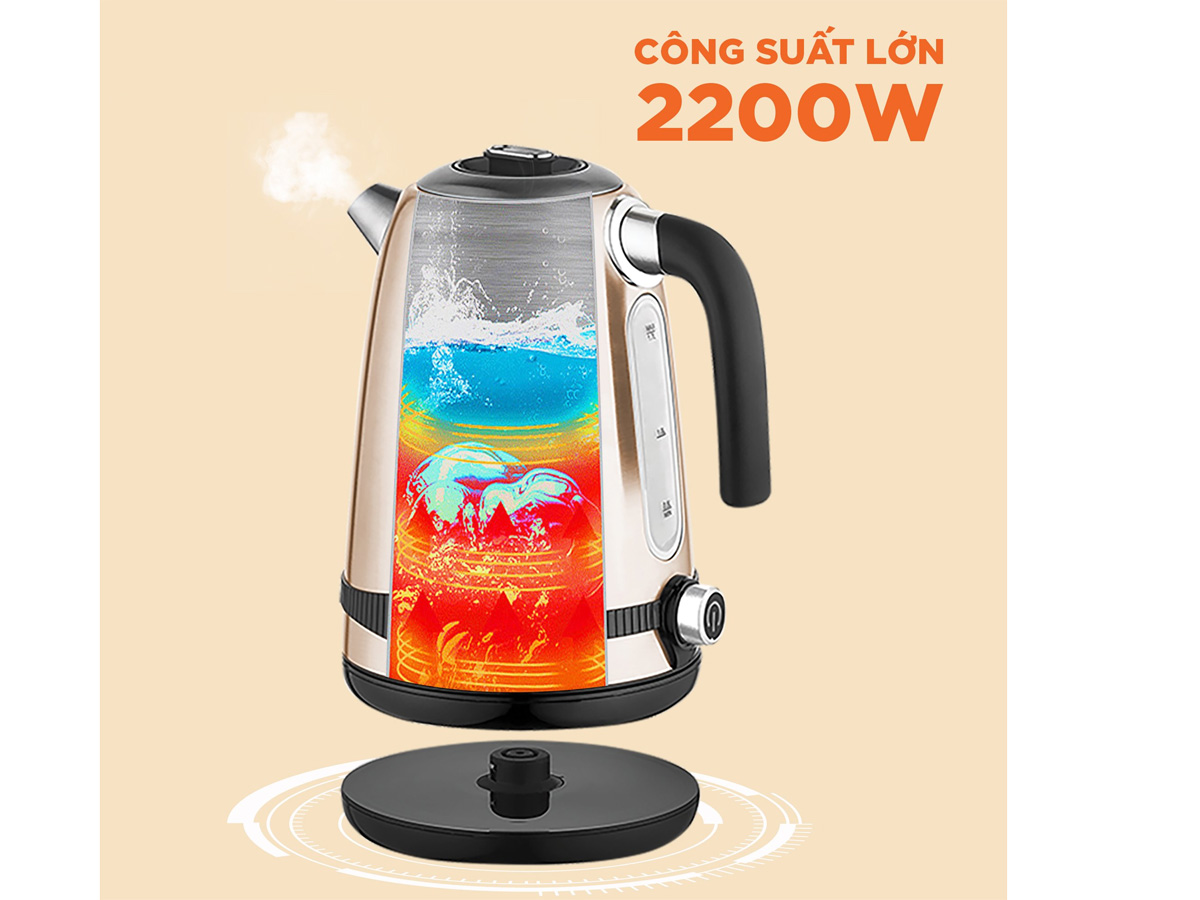 Công suất lớn giúp nước mau sôi