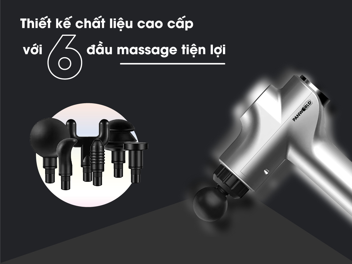 Trang bị đến 6 đầu massage