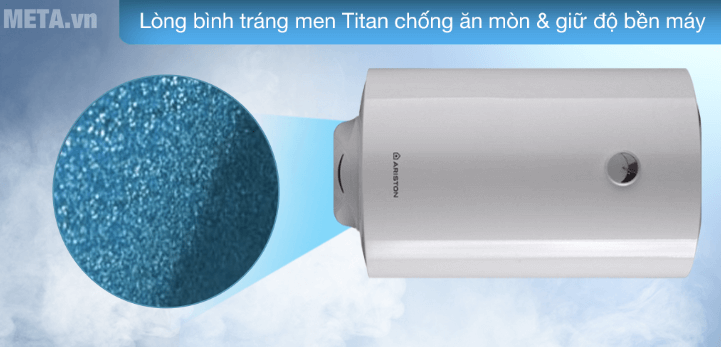 Bình của bình nóng lạnh Ariston Pro R 80 H 2.5 FE tráng men Titan đảm bảo độ bền