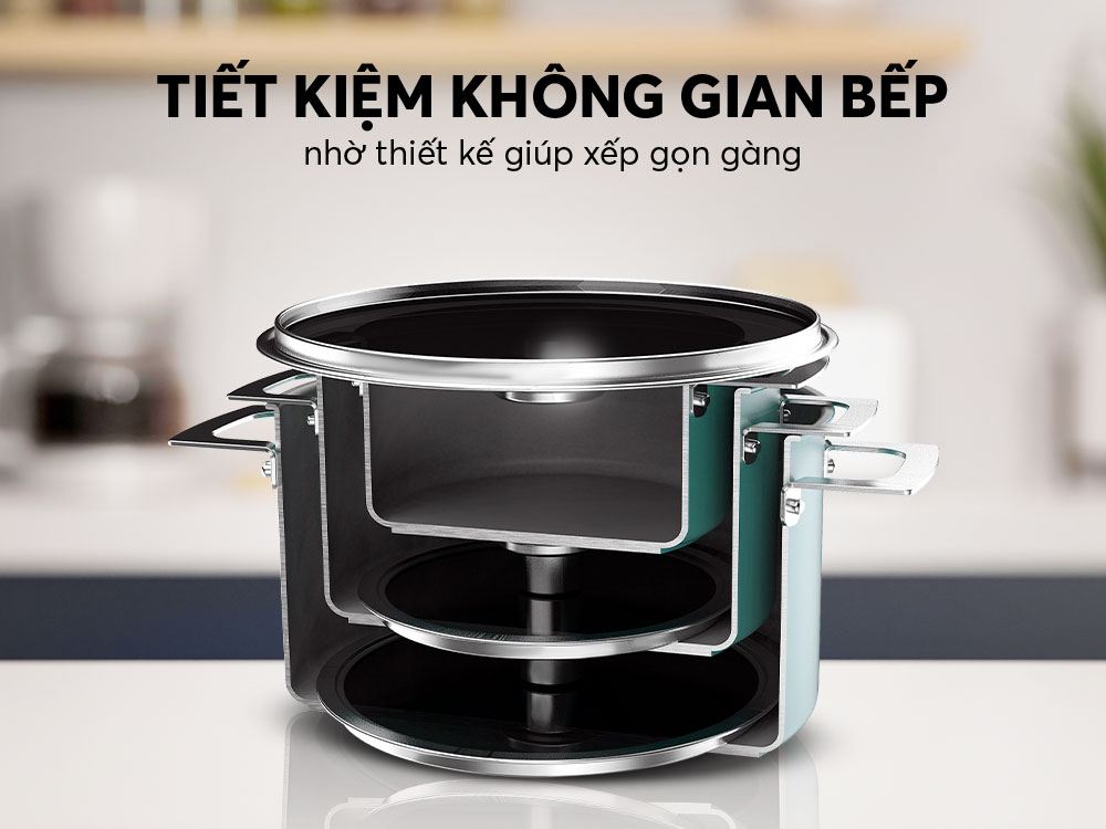 Bộ nồi Inox liền khối  