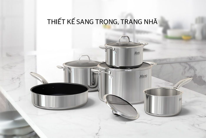 Bộ nồi có thiết kế sang trọng, thanh lịch