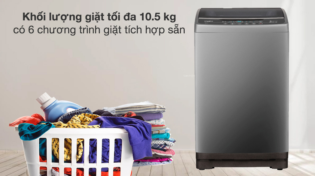Khối lượng giặt tối đa là 10.5 kg