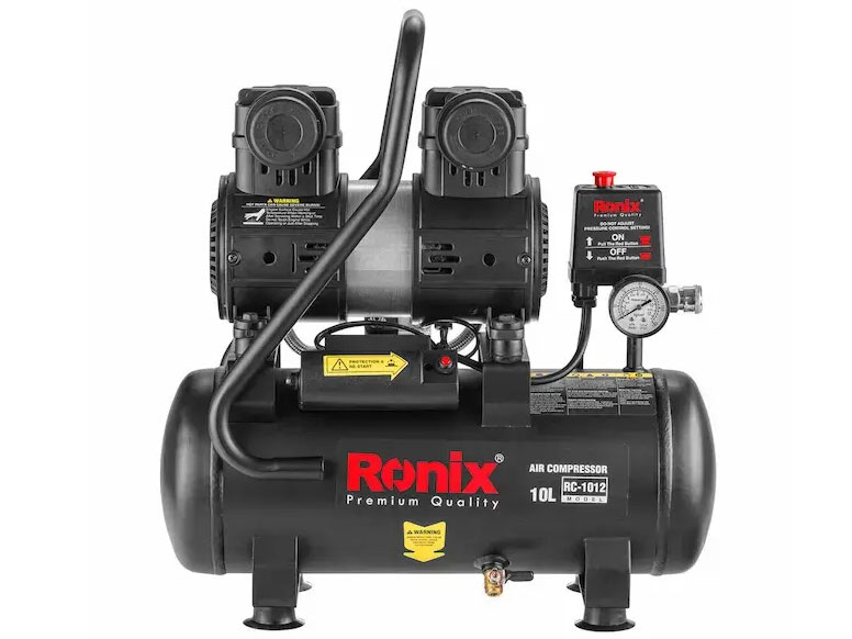 Máy nén khí giảm âm không dầu 10 lít Ronix RC-1012