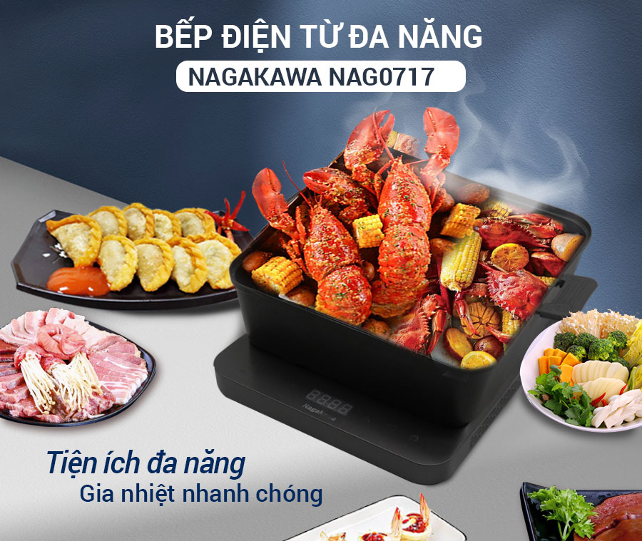 Bếp điện từ đa năng Nagakawa NAG0717