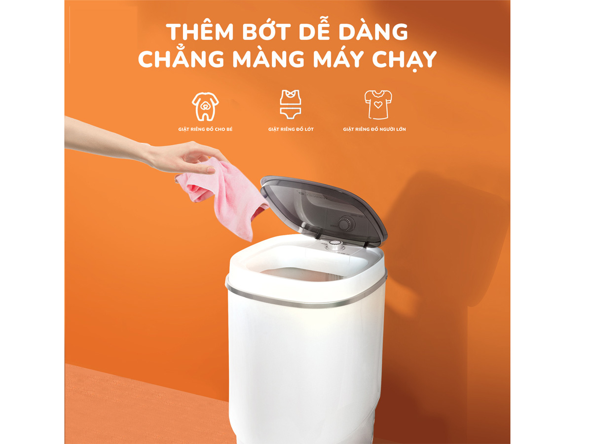 Hỗ trợ chức năng thêm quần áo khi giặt