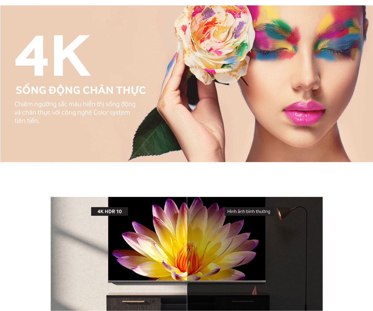 Tivi Coex 50UT7000X có độ phân giải 4K cho hình ảnh sống động, chân thực