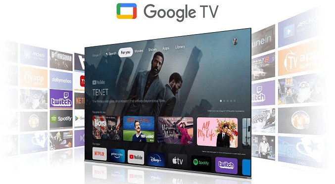 TV TCL 50P638 sử dụng hệ điều hành giao diện Google TV