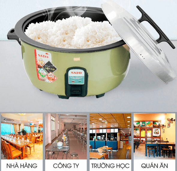 Nồi cơm điện công nghiệp Sato Q12 có dung tích 12 lít 