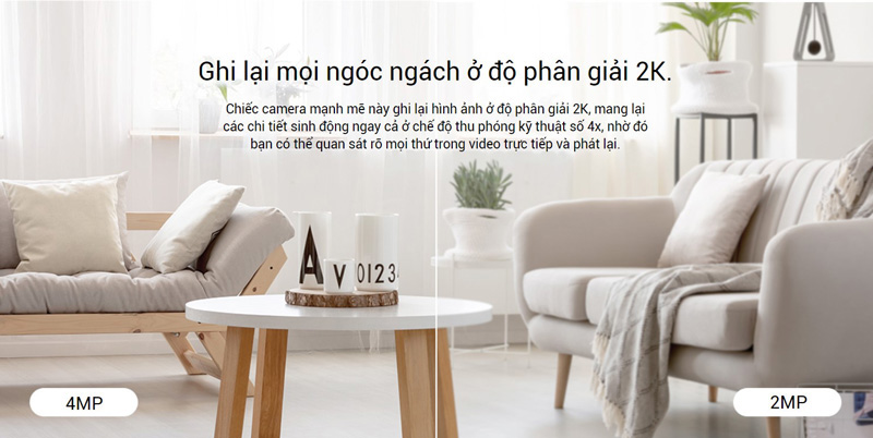 Ezviz C6N 4MP ghi hình ảnh với chất lượng 2K