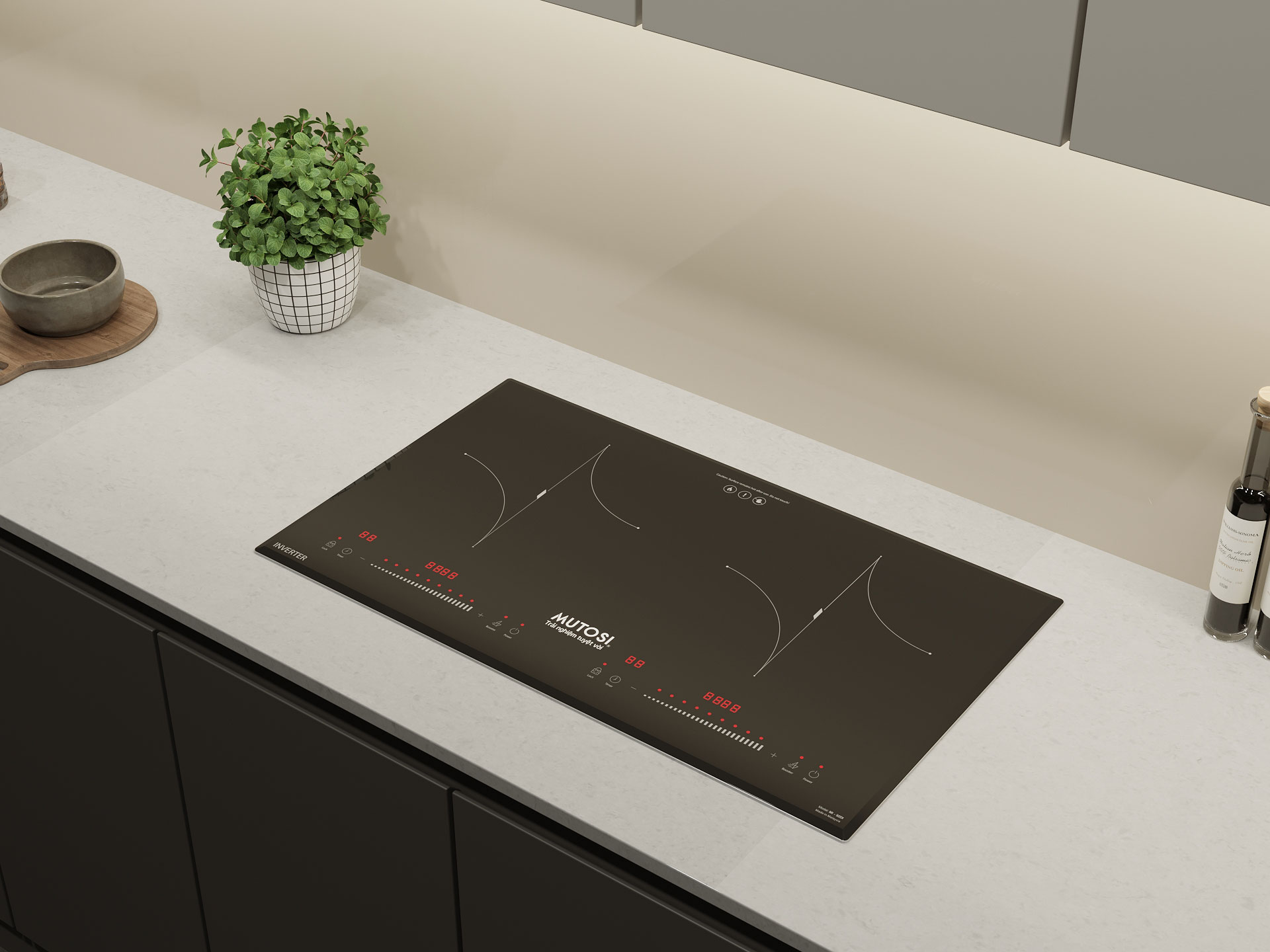 Bếp từ đôi Mutosi MI-92D