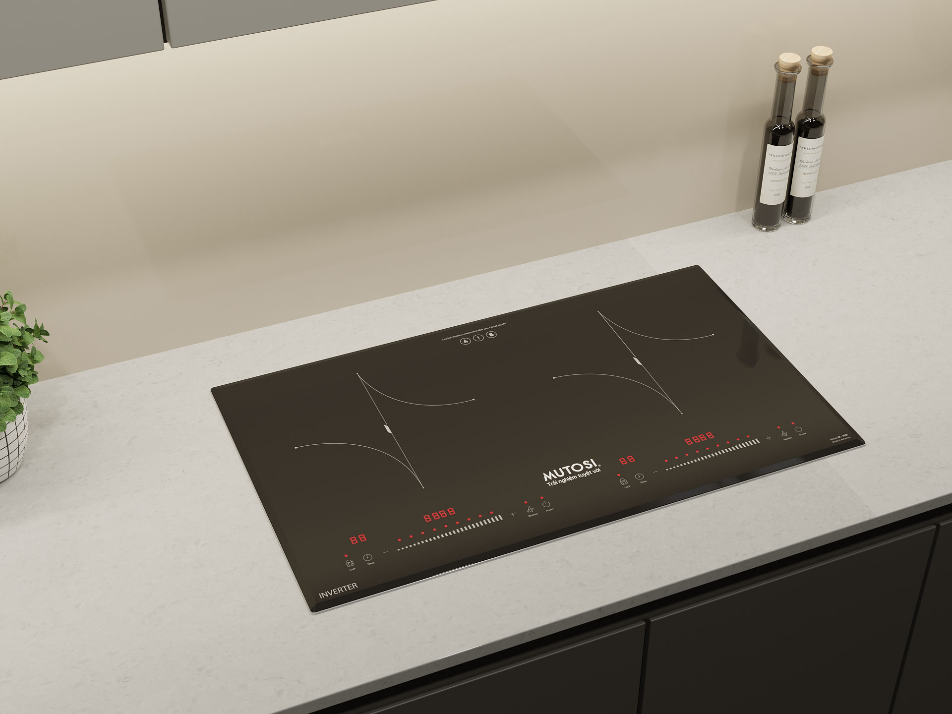 Bếp từ đôi Mutosi MI-92D