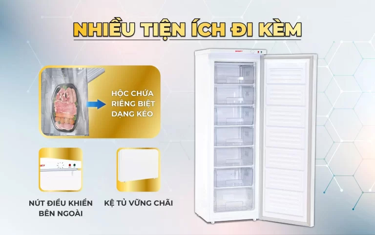 Tủ đi kèm nhiều tiện ích