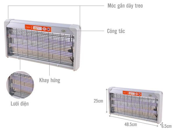 Đèn bắt muỗi Điện Quang ĐQ EML05L