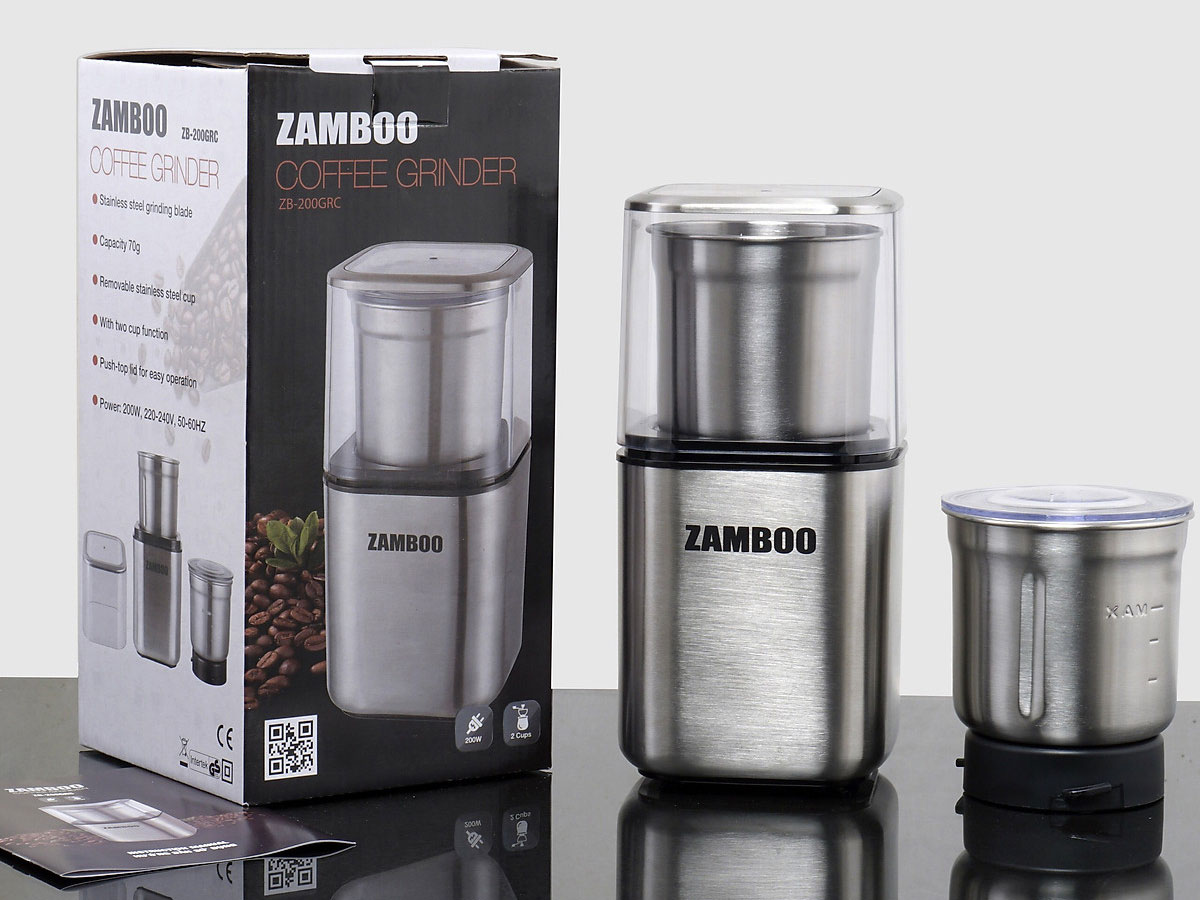 Máy xay hạt cafe Zamboo ZB-200GRC công suất 200W mạnh mẽ