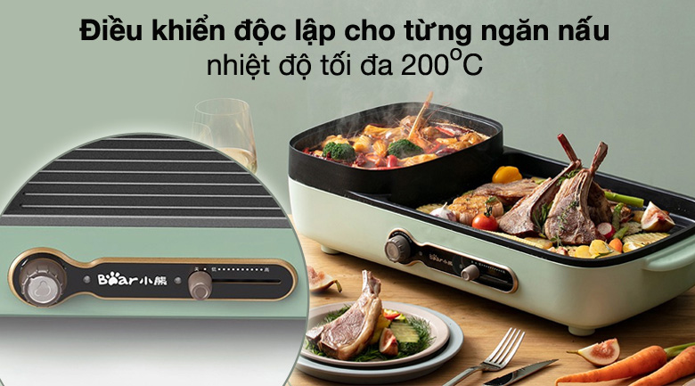 Nhiệt độ nấu tối đa là 200 độ C