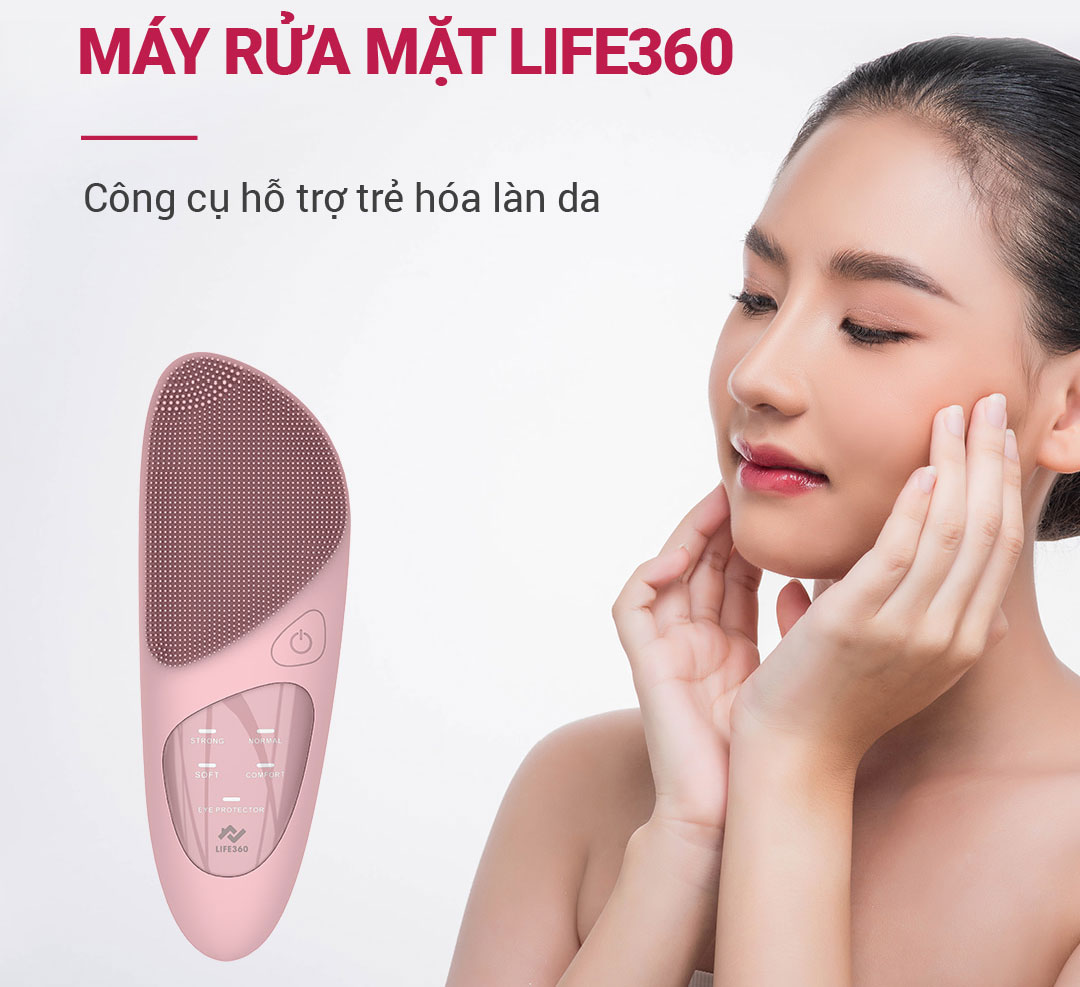 Máy rửa mặt Life360 LE-MRM22 - Hồng