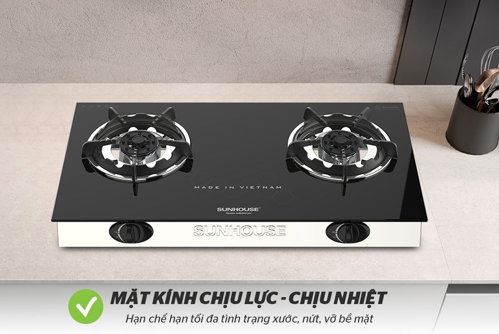 Bếp ga dương kính Sunhouse SHB2201-EC