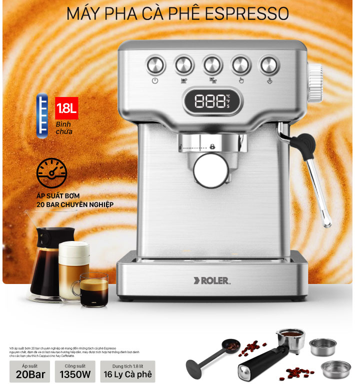 Máy pha cà phê Espresso Roler RC-3213E