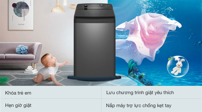 Tích hợp nhiều tính năng hỗ trợ giặt hiệu quả