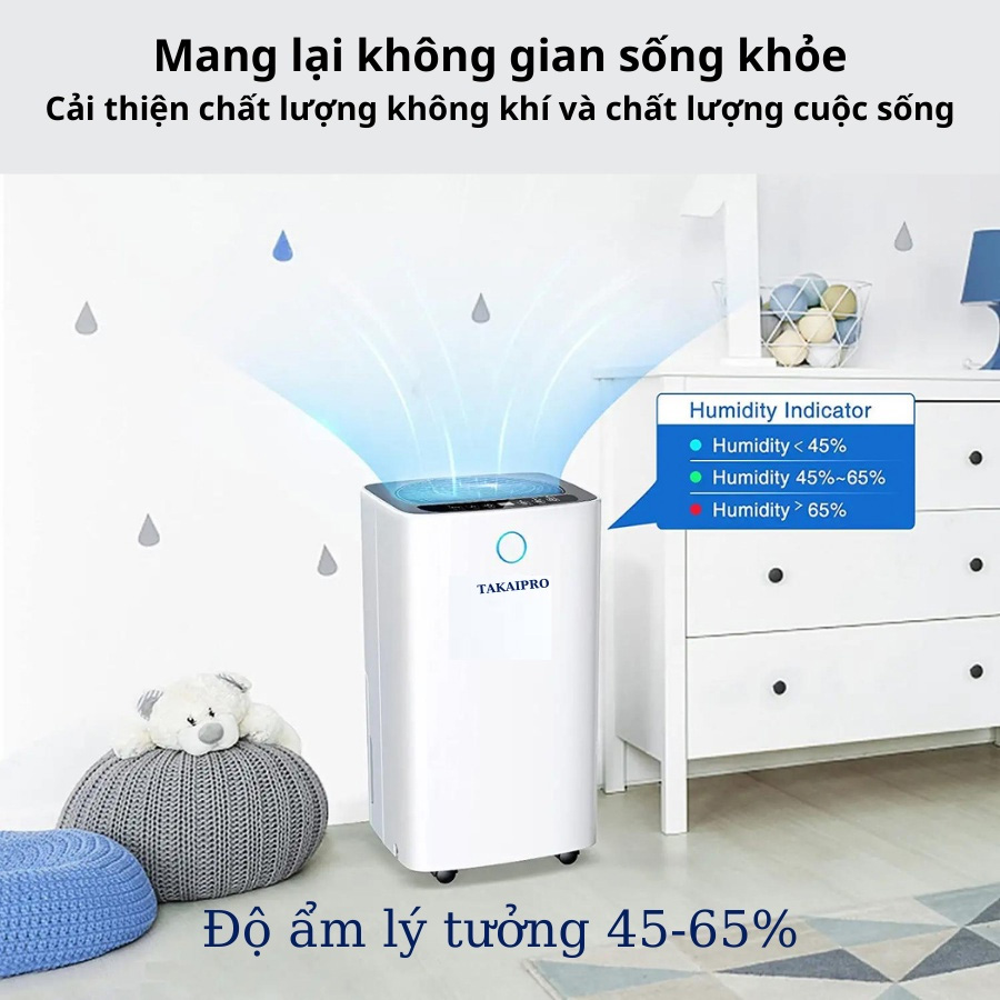 Máy Takai Pro TKD14-OL có khả năng tự thiết lập độ ẩm tối ưu cho sức khỏe