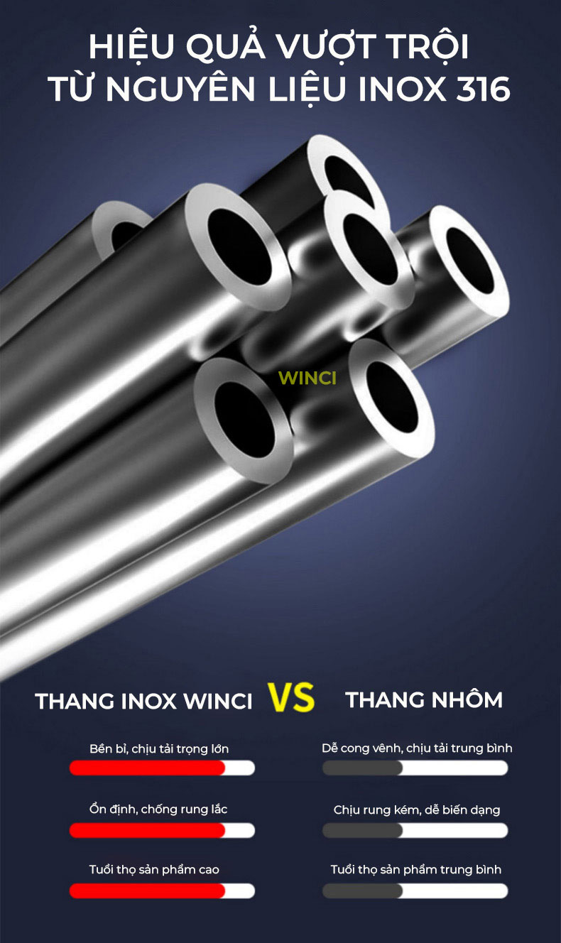 Thang rút inox