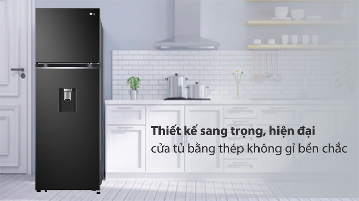 Tủ lạnh LG GV-D262BL sở hữu thiết kế sang trọng và hiện đại