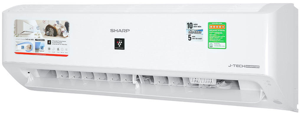 Điều hòa nhiệt độ 1 chiều Sharp Inverter 1,5HP AH-XP13YMW sở hữu thiết kế đẹp mắt