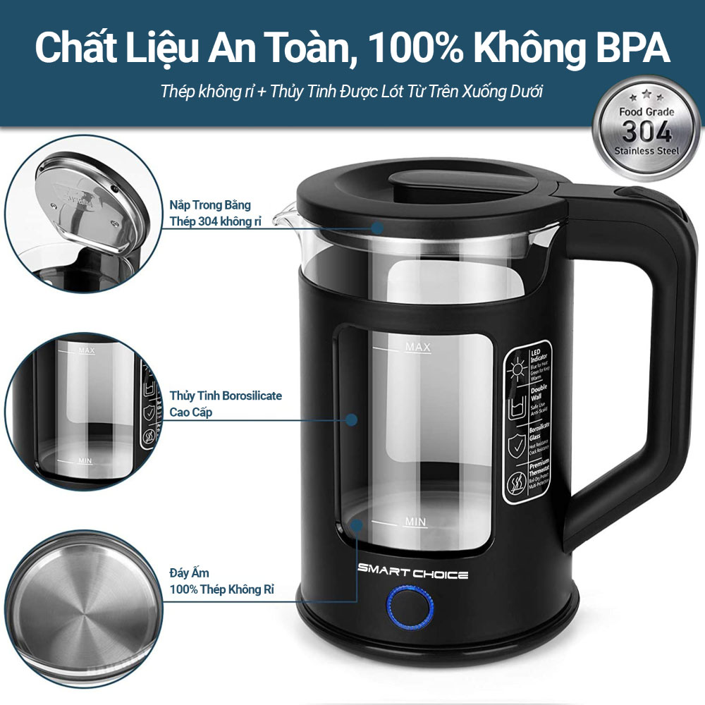 ấm siêu tốc Smart Coice 