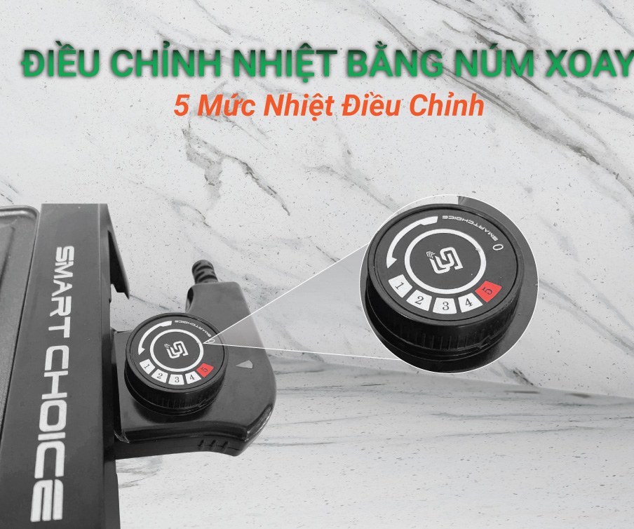 Núm điều chỉnh 5 mức nhiệt 