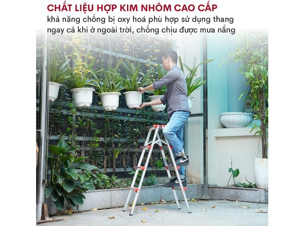 Hình ảnh thang nhôm gấp chữ A FujiHome DL204