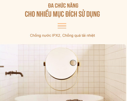 Máy sưởi đa năng Roler RL-2115 có khả năng chống nước thích hợp dùng cho phòng tắm