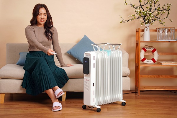 Máy sưởi dầu OH8613 được trang bị 13 thanh sưởi, làm ấm phòng nhanh chóng