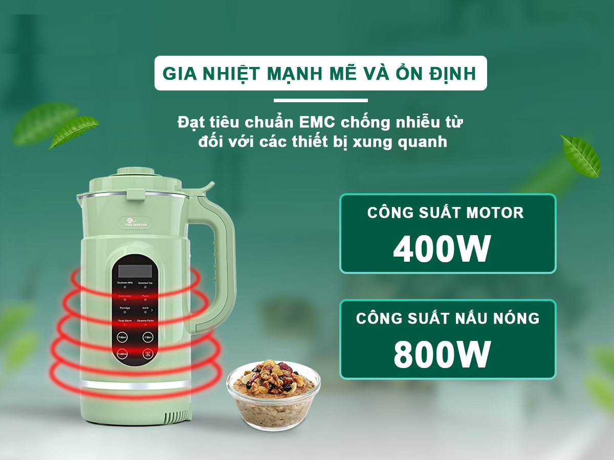 Công suất gia nhiệt lớn