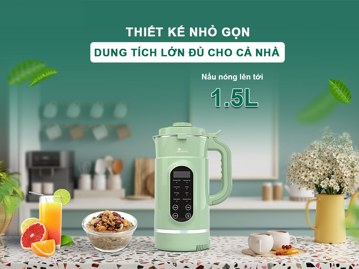 Dung tích nấu lên đến 1.5 lít