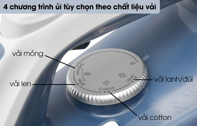 4 chương trình là cho các loại vải khác nhau