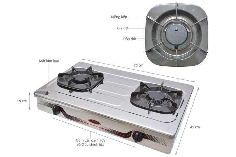 Bếp gas dương Rinnai RV-370(SM)N