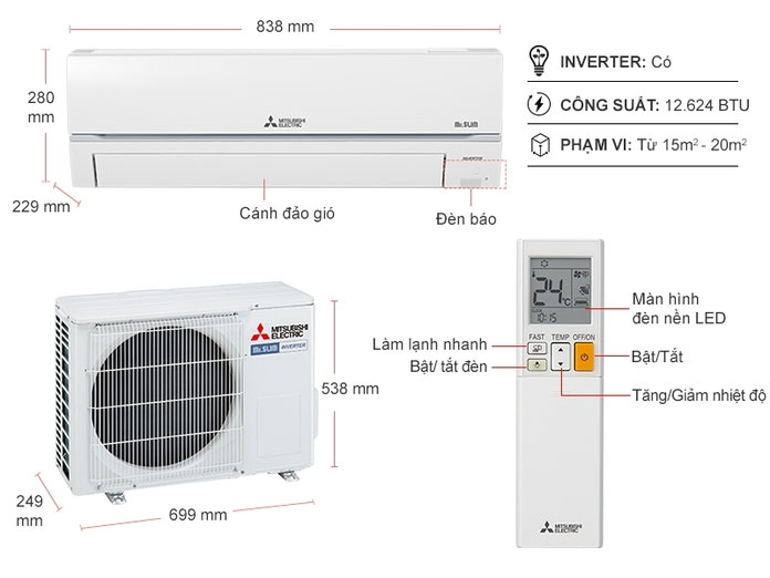 điều hòa Mitsubishi Electric MSY/MUY-GR35VF 