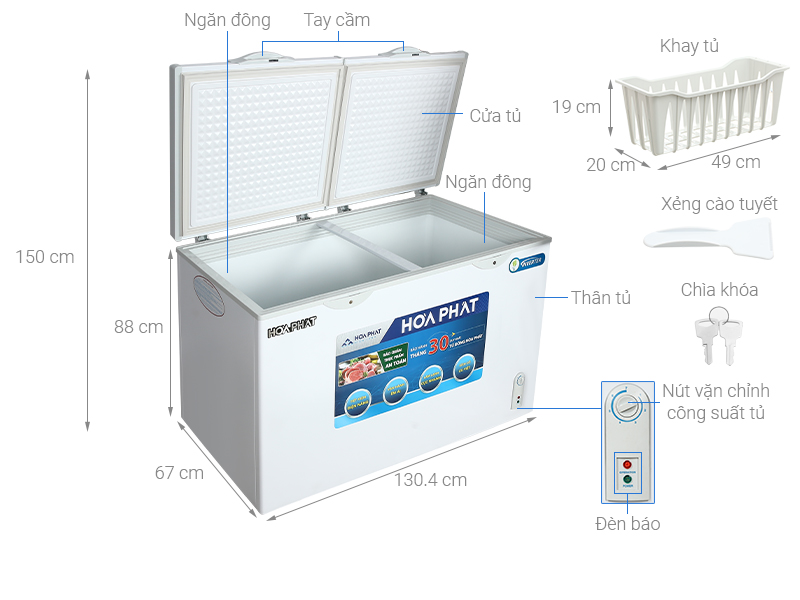 Tủ đông Hòa Phát HCFI 666S1Đ2/666S1D2