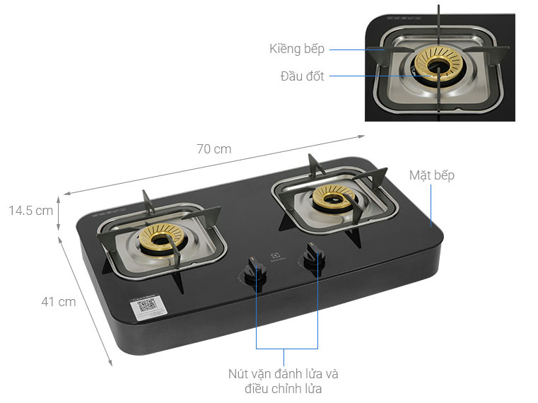 bếp ga đôi Electrolux ETG7256GKR