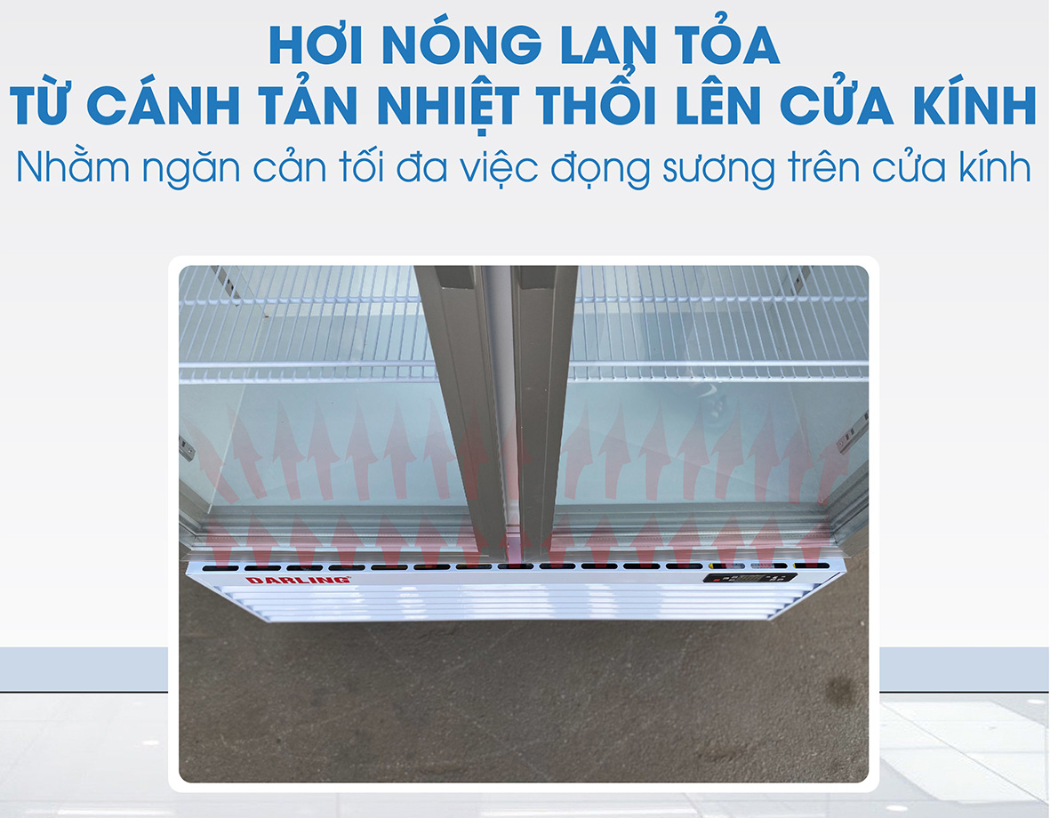 Tủ mát có hệ thống sưởi kính