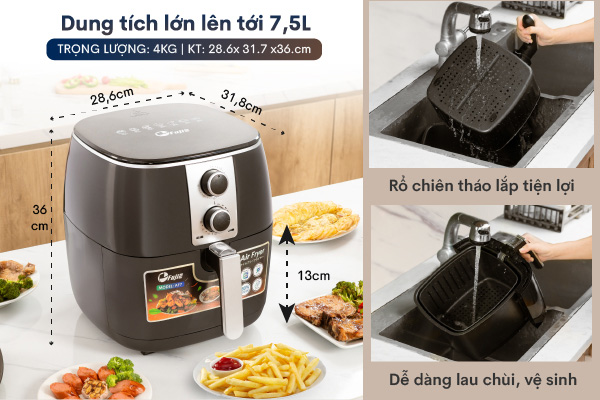 Nồi chiên không dầu FujiE AF7