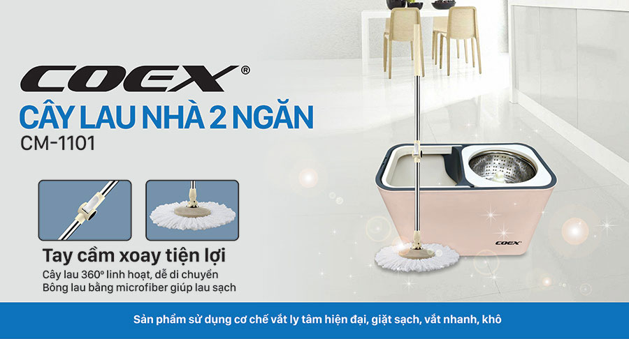 Cây lau nhà 2 ngăn Coex CM1101