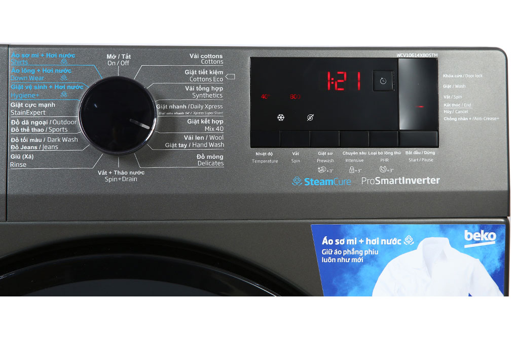 Máy giặt Beko Inverter 10kg WCV10614XB0STM