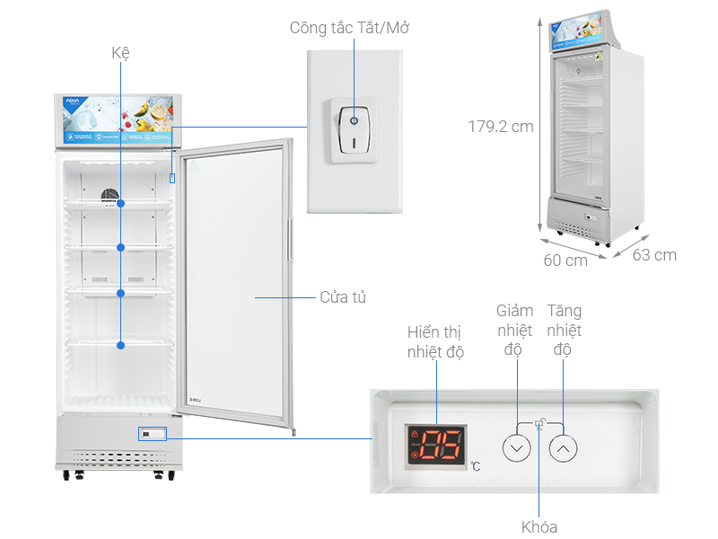 Tủ mát Aqua AQS-AF400S