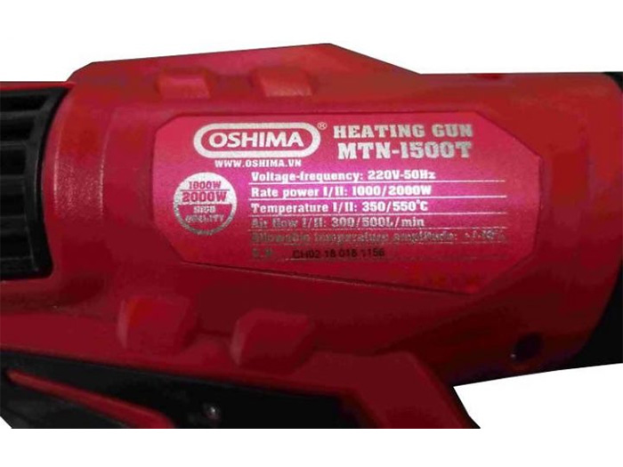 Máy thổi nhiệt Oshima MTN-1500T