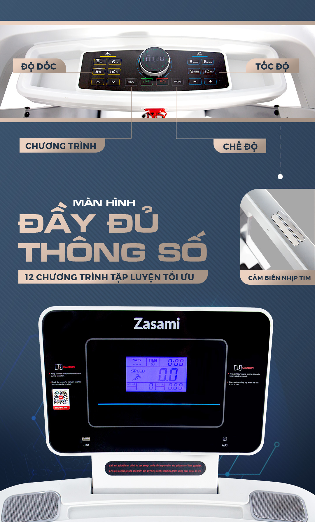 Máy chạy bộ đa năng  